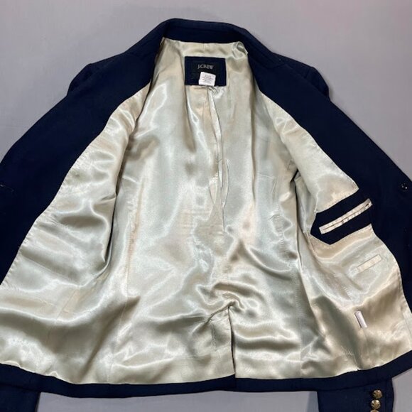 J. Crew Schoolboy Blazer Jacket; Navy w/ Gold Buttons; Preppy Acadamia - Womes 0 - Picture 13 of 15